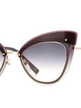 Marc Jacobs Cat Eye Sunglasses in Burgundy and Clear with Gradient Lenses